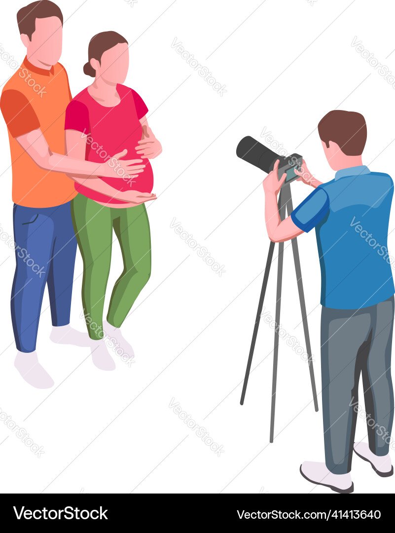 Isometric pregnant woman Isometric pregnant woman vector image