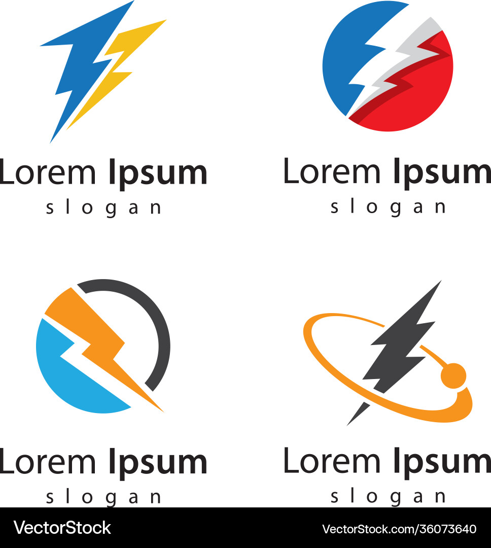 Lightning logo images Vector Image