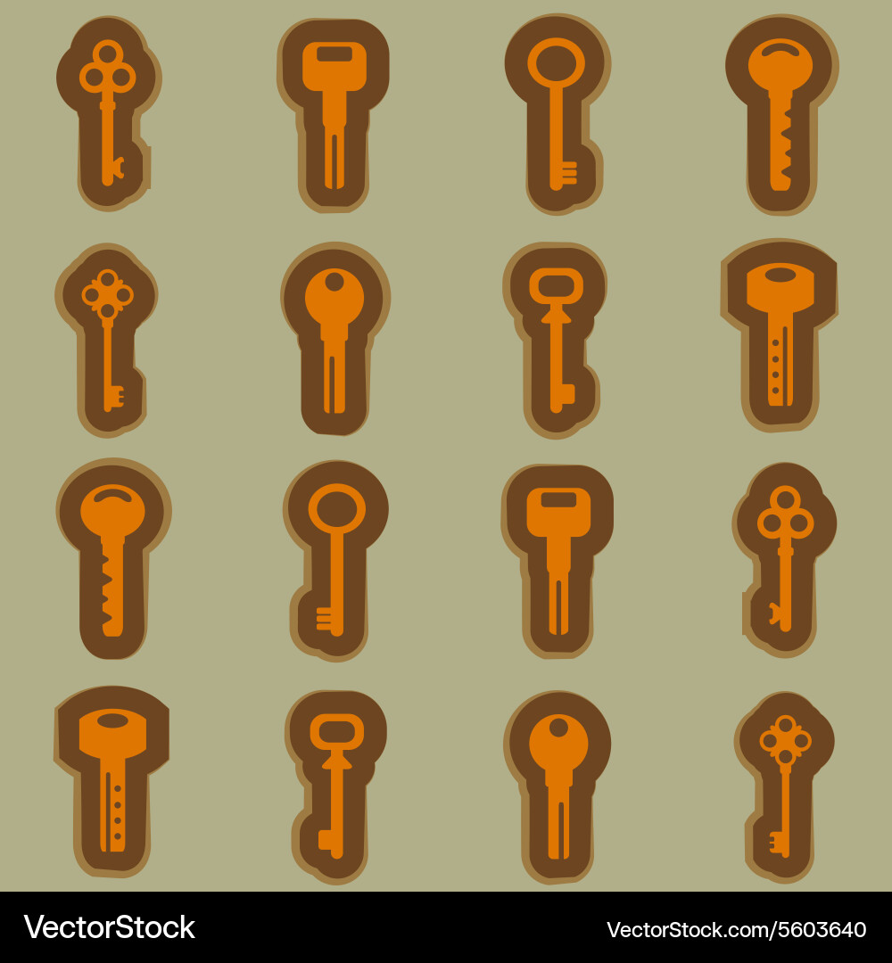 Seamless background with keys vector image