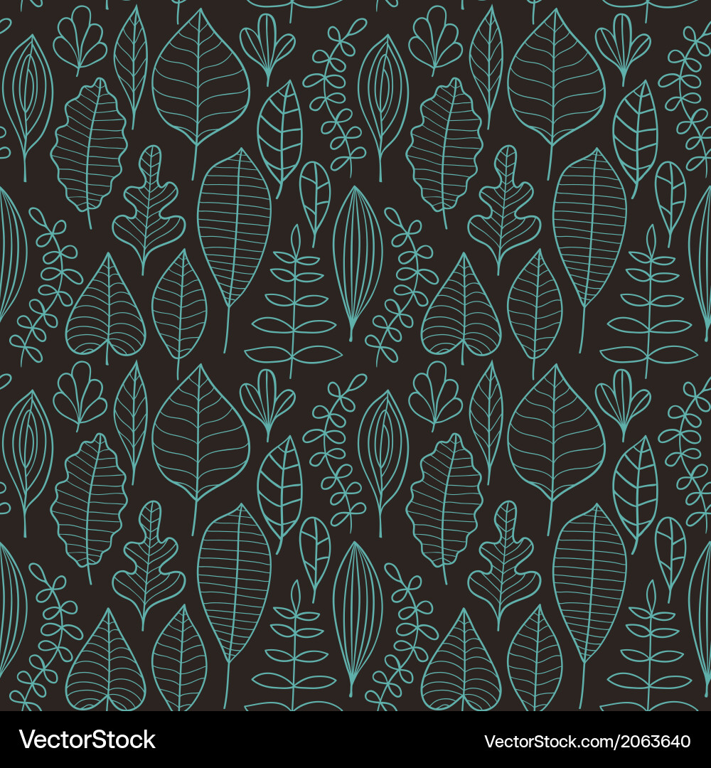 Seamless pattern with leaf abstract texture vector image