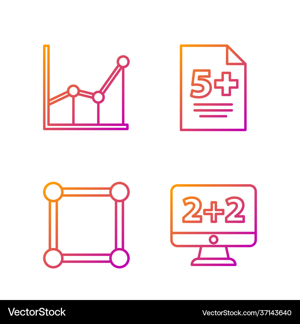 Set line graph schedule chart diagram Set line graph schedule chart diagram vector image