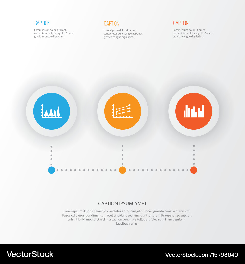 Set of graphs diagrams and statistics icons Vector Image