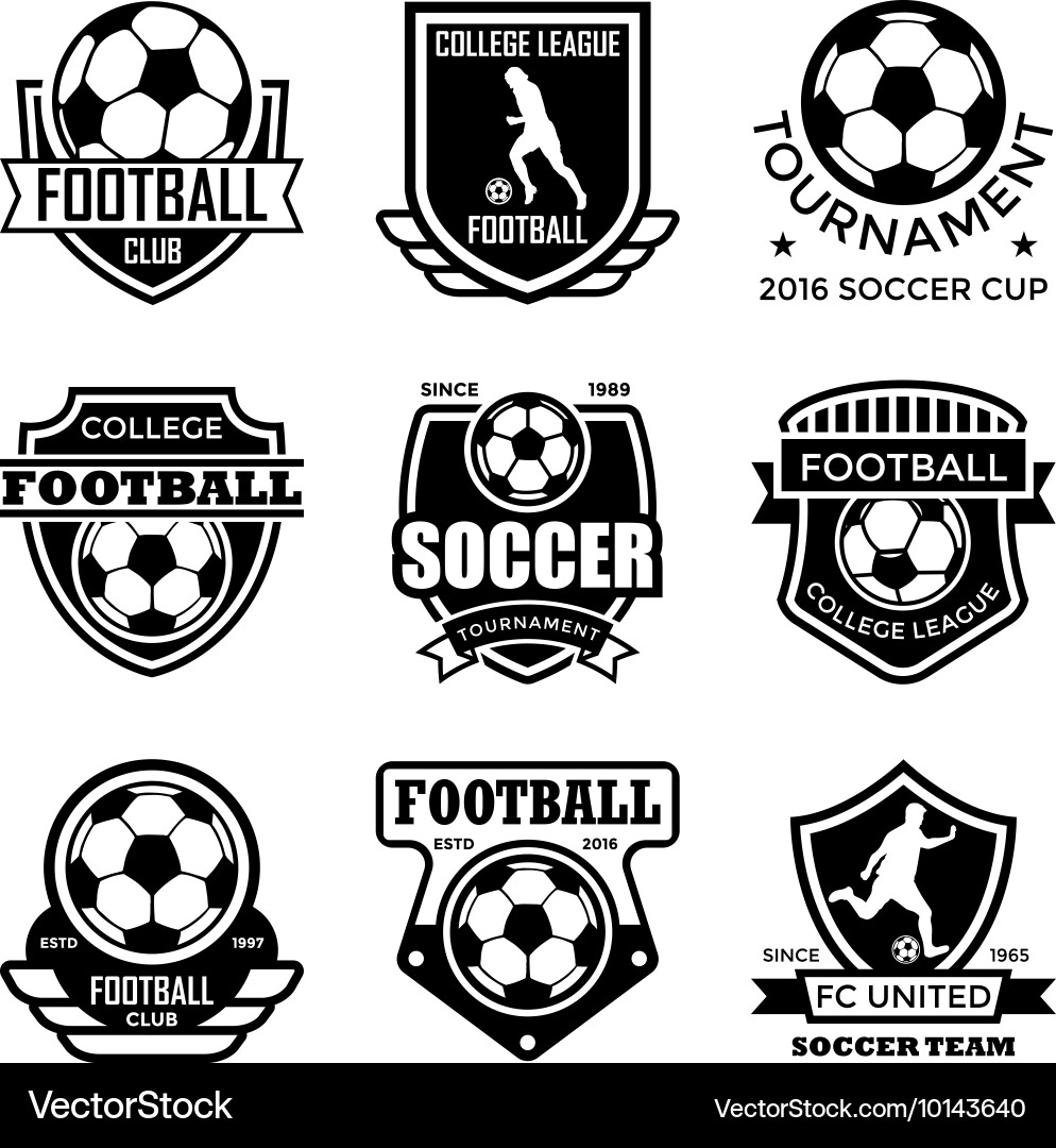 Sports Football Badges & Logos vector image