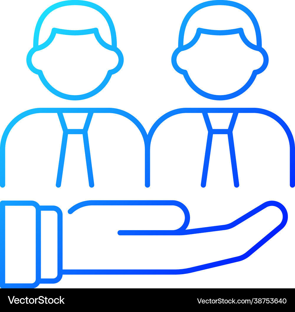 Support gradient linear icon vector image