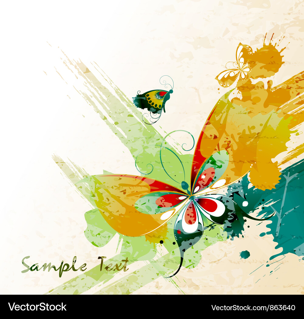 Watercolor Splatter Background vector image