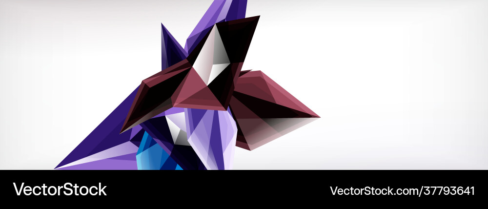 3d triangles and pyramids abstract Vector Image