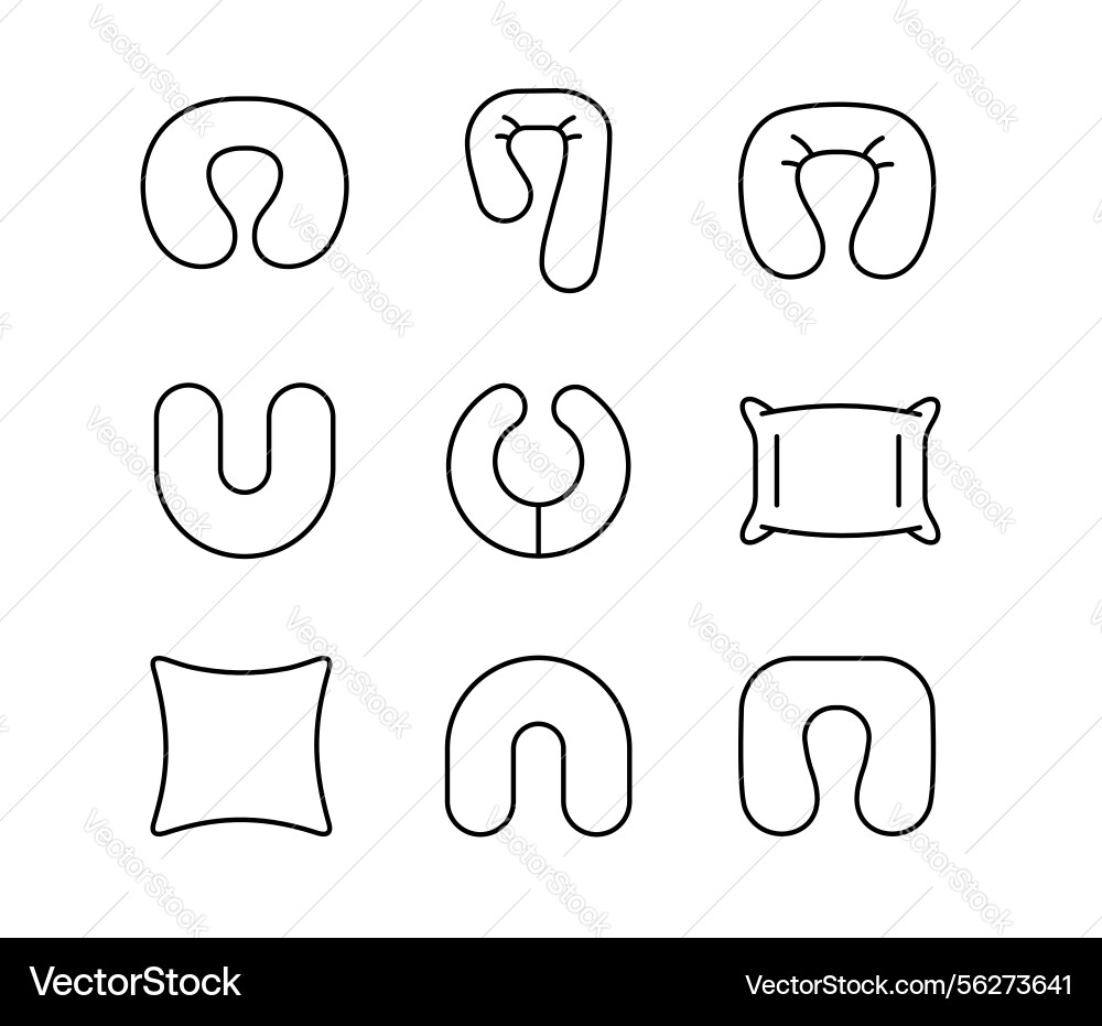 A set of icons representing various types vector image