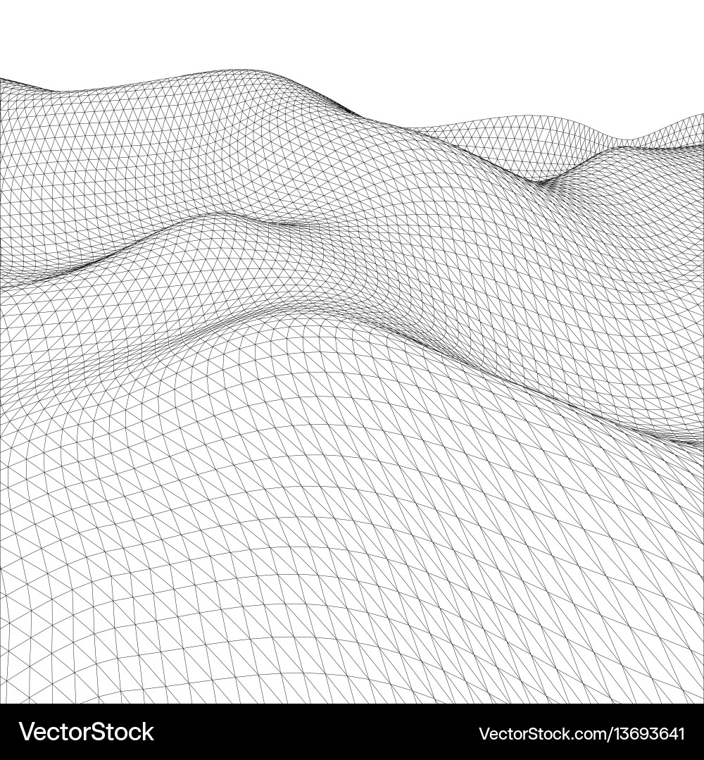 Abstract wire-frame grid Abstract wire-frame grid vector image