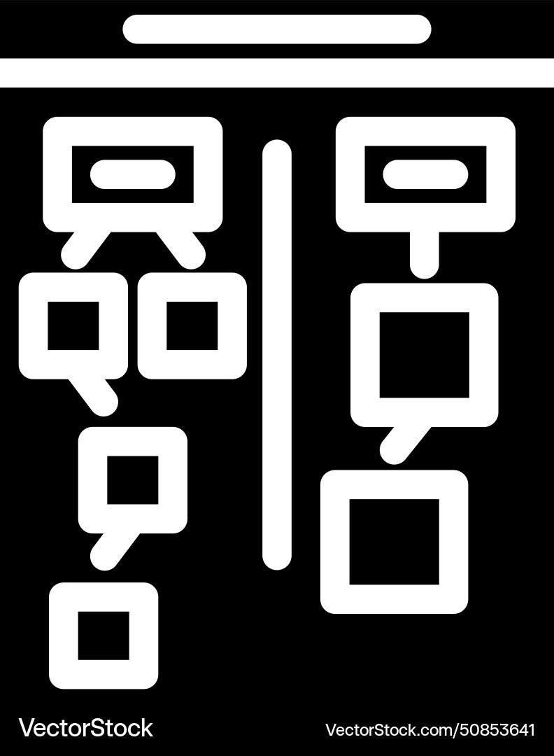 Affinity diagram ux ui design glyph icon Vector Image