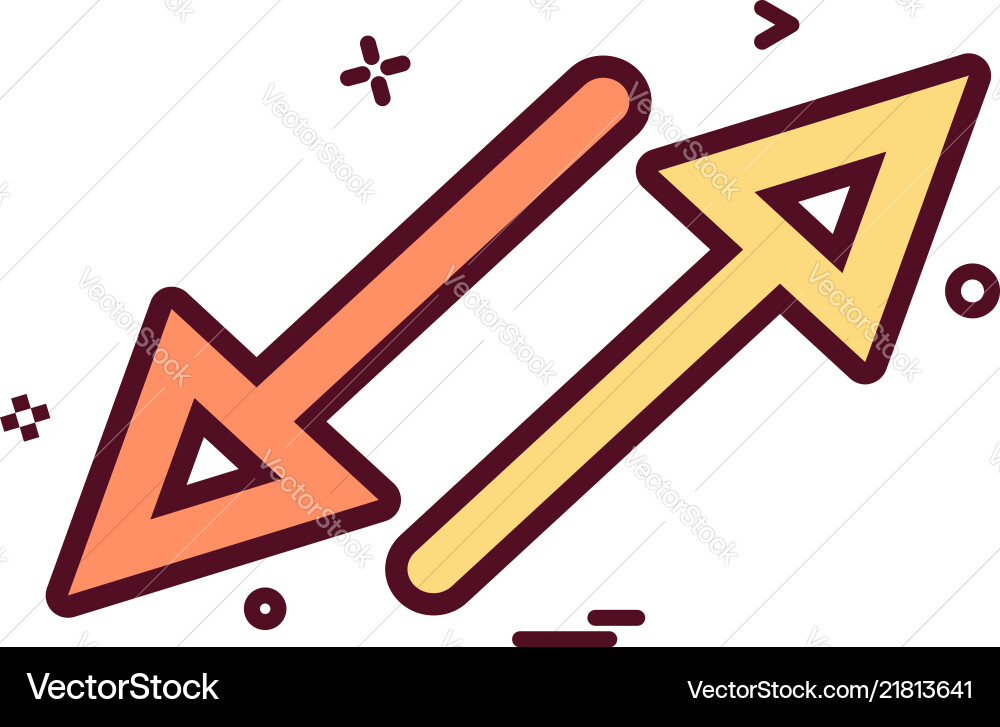 Arrow cross crossing parallel icon design Arrow cross crossing parallel icon design vector image