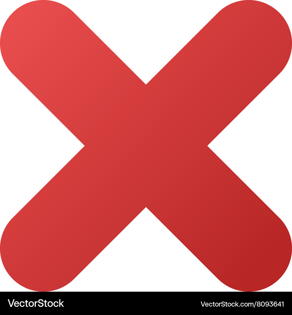 Cancel gradient icon Vector Image