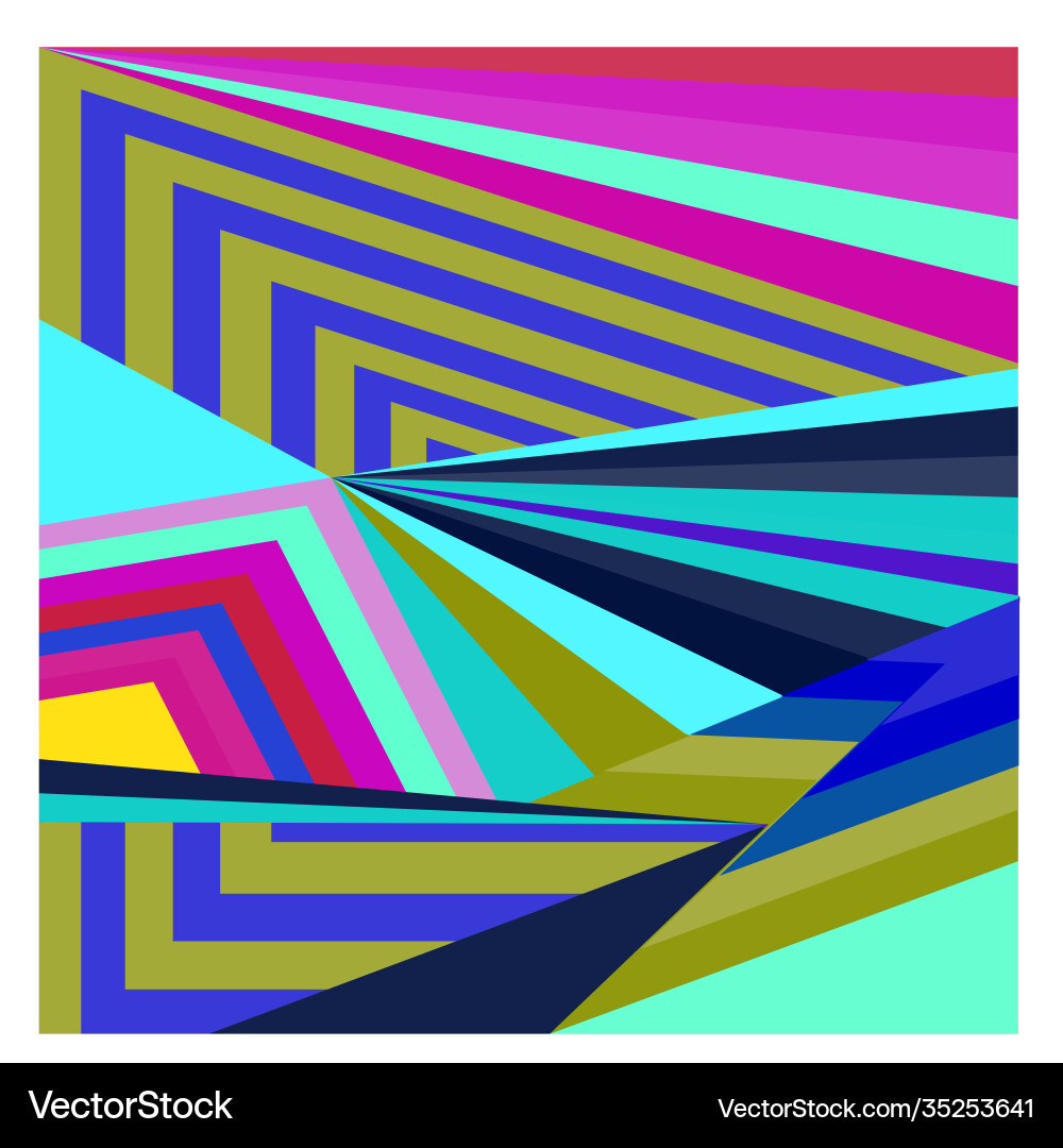 Colorful geometric and curve background pattern vector image