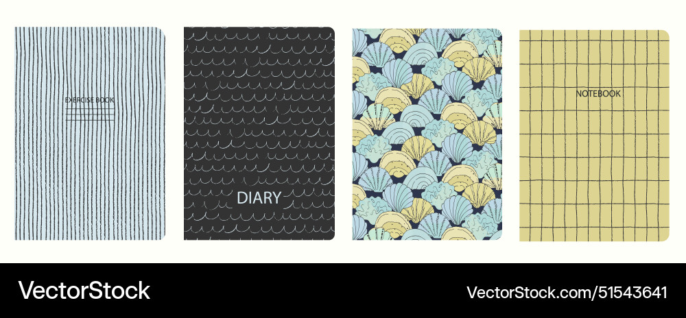 Cover page templates based on seamless patterns Cover page templates based on seamless patterns vector image