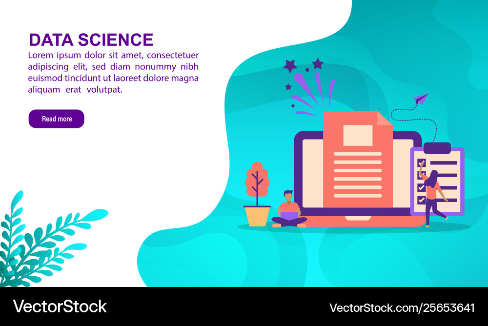 Data Science Character Template vector image