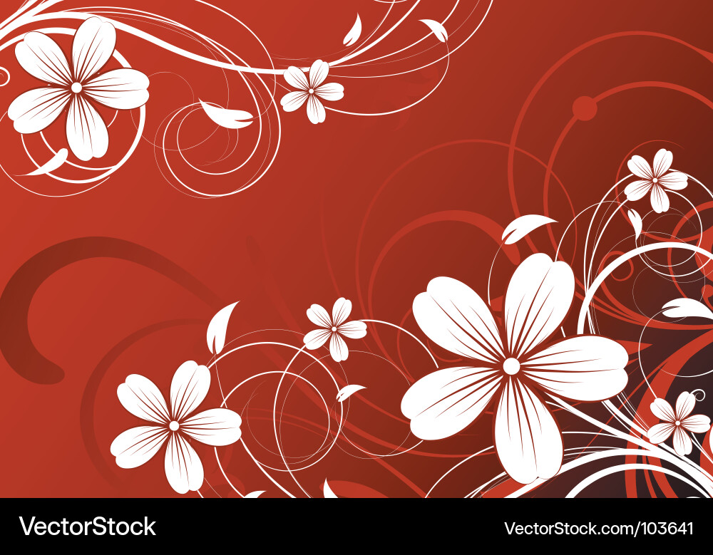 Elegant Floral Curl Pattern Vector Image