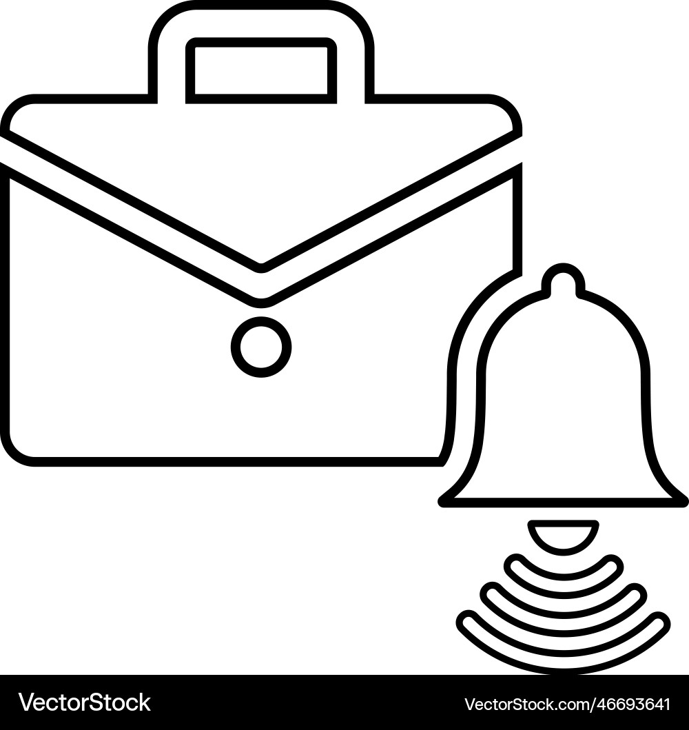 Email message notification line icon Vector Image