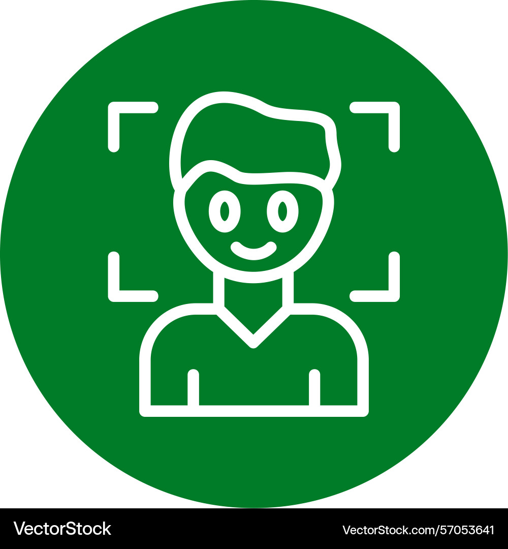 Emotion recognition line circle style icon design vector image