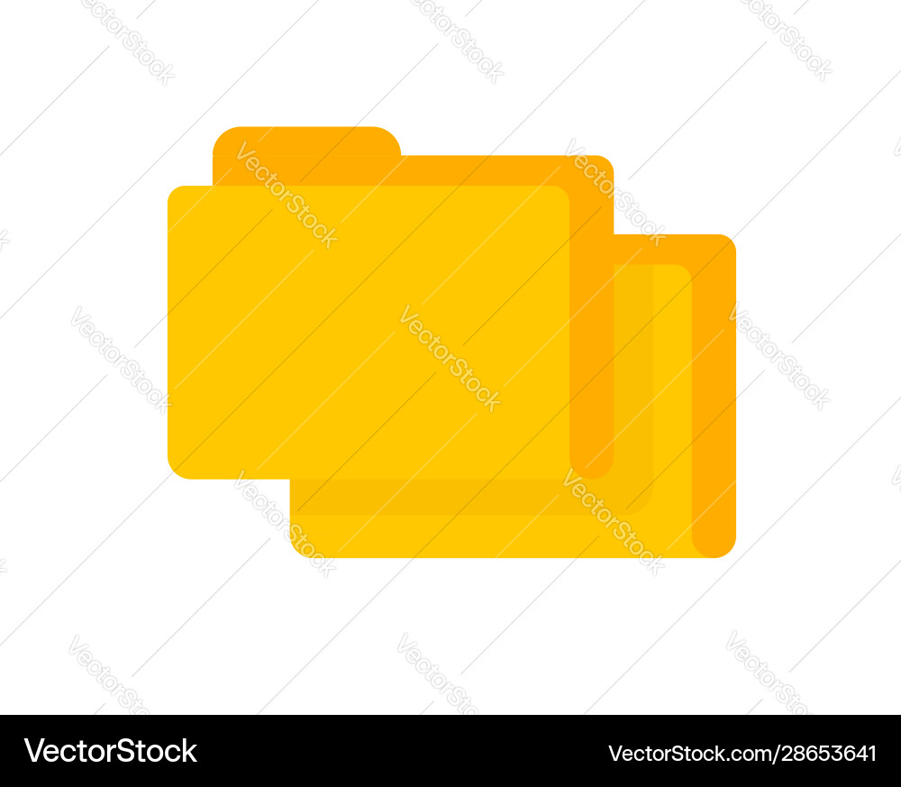 File Folder Stack Icon vector image