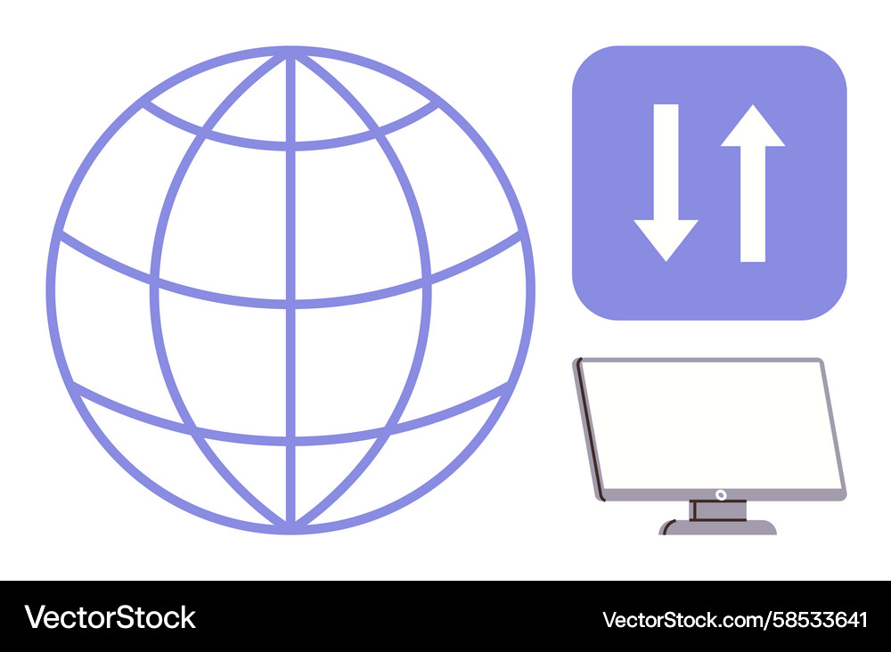 Global Data Exchange Network Vector Image