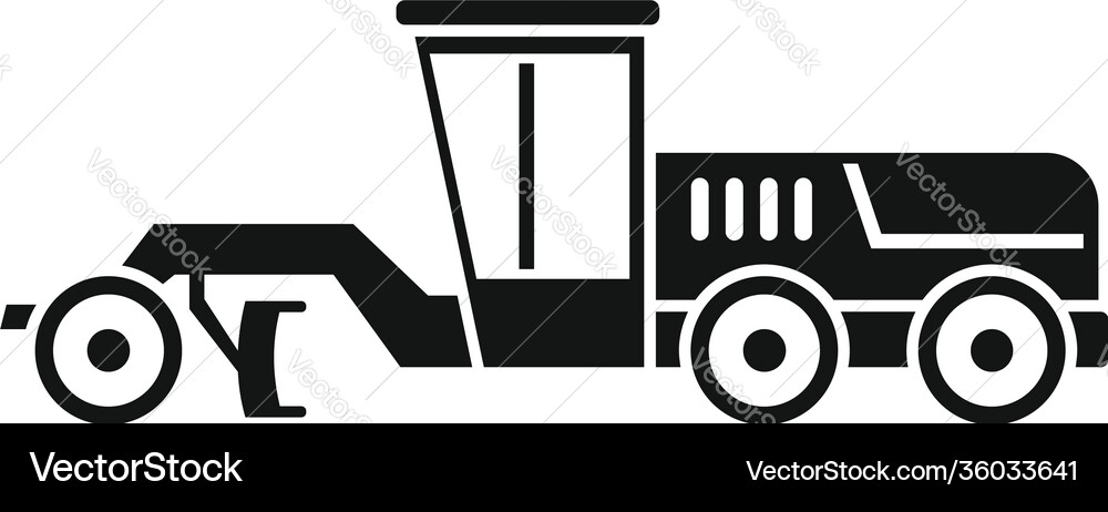 Grader machine road icon simple style Vector Image