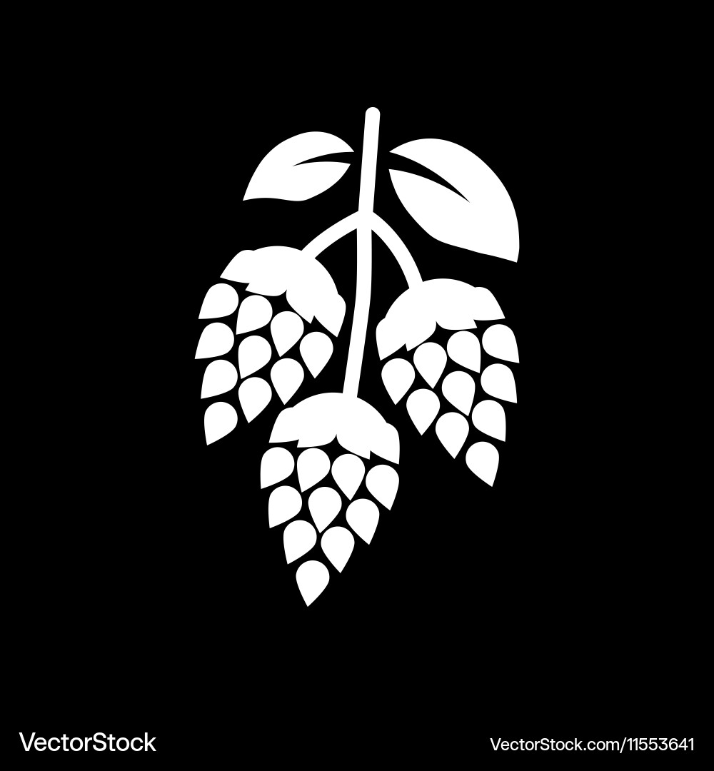 Hops icon beer and hop symbol ui web Vector Image