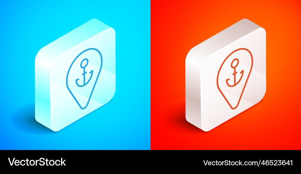 Isometrischer Linienplaner mit Ankersymbol Isometrischer Linienplaner mit Ankersymbol vektorbild
