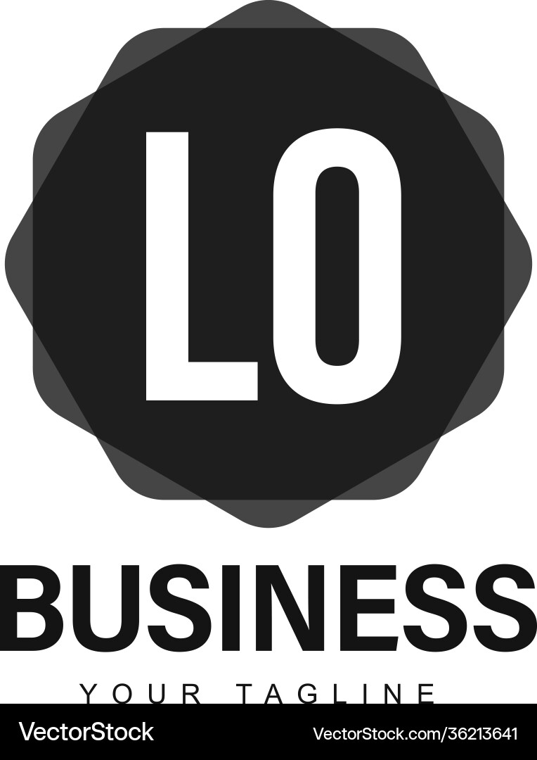 Lo initial a logo design with abstract style Lo initial a logo design with abstract style vector image