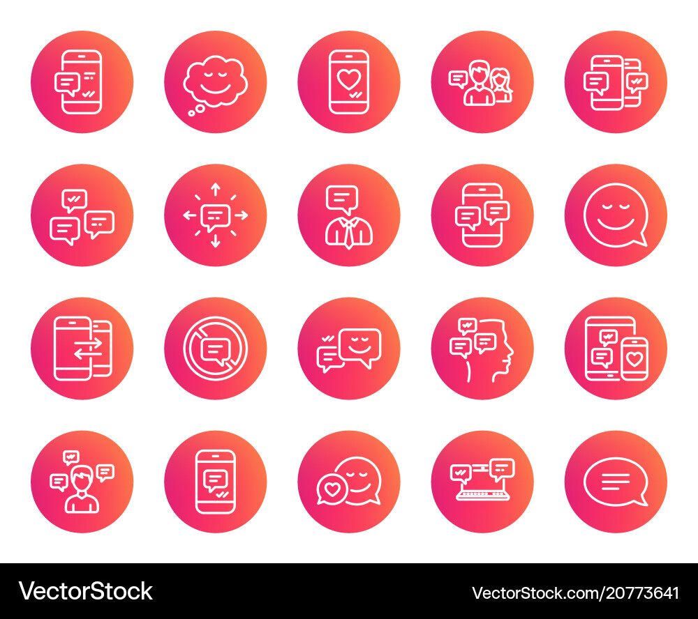 Message and communication icons group chat Message and communication icons group chat Vector Image
