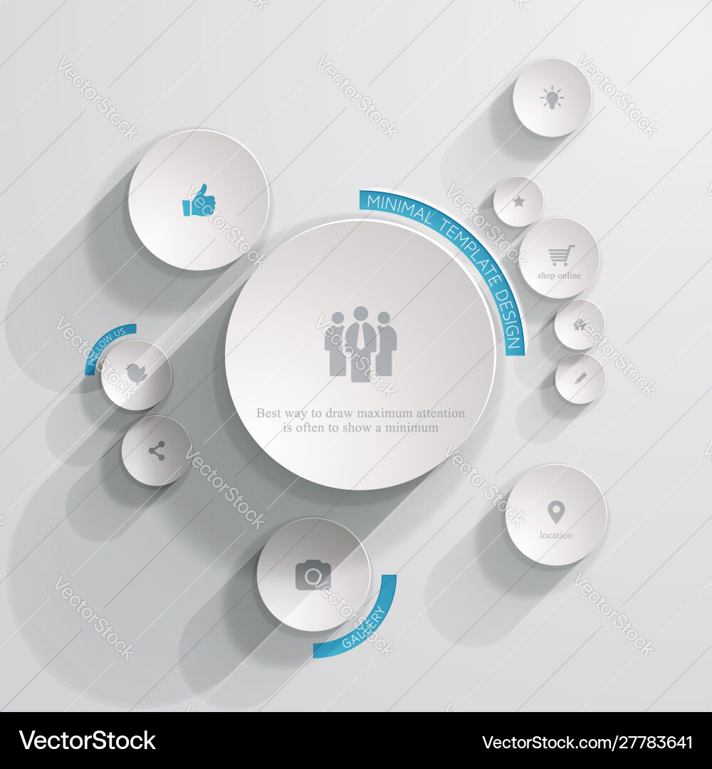 Minimal web template vector image