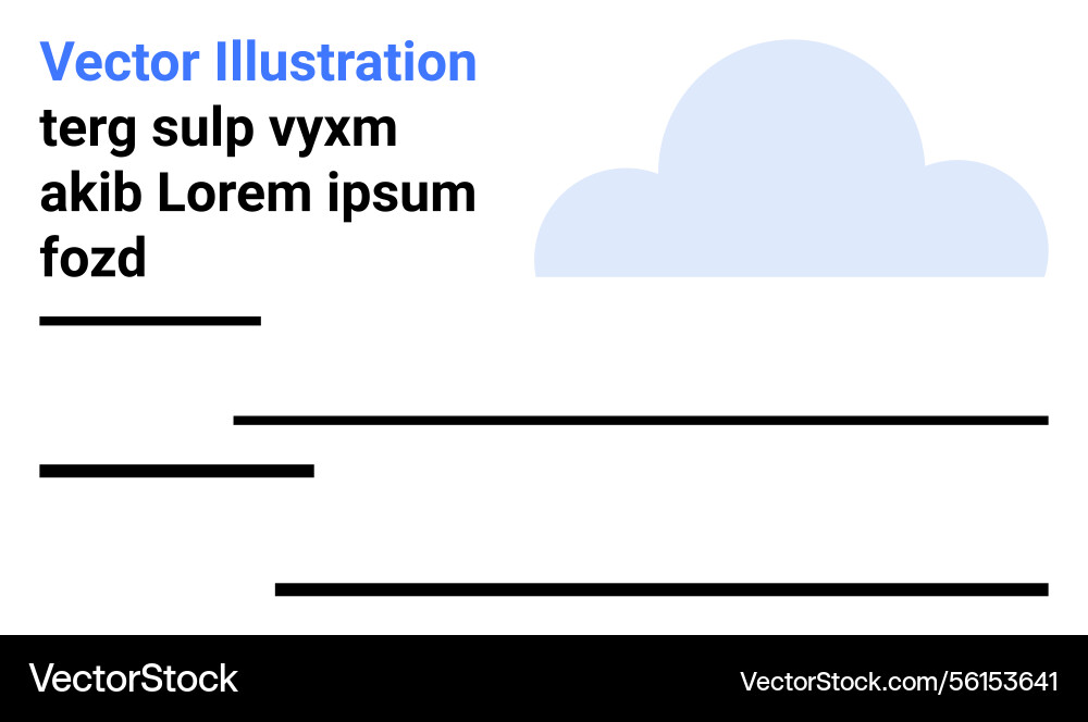 Minimalist cloud with text blocks for clean web Minimalist cloud with text blocks for clean web vector image
