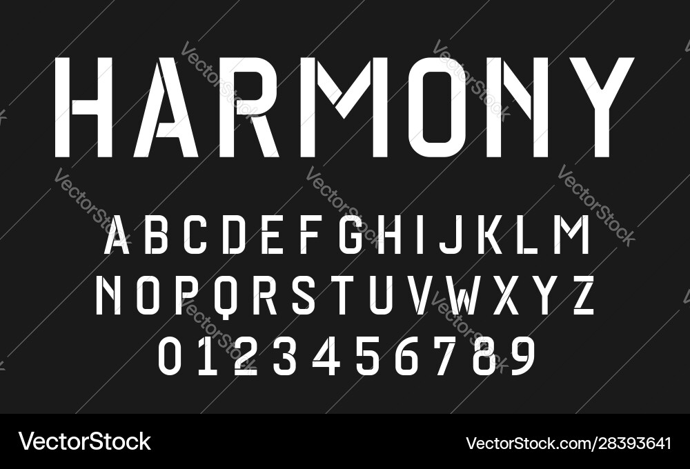 Modern Alphabet Set vector image