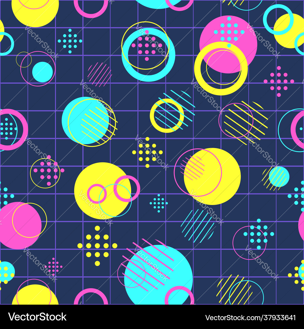 Modern seamless pattern with colorful circles Modern seamless pattern with colorful circles vector image