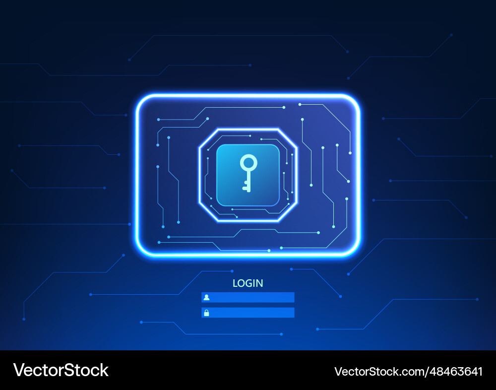 Screen technology background access login Screen technology background access login vector image
