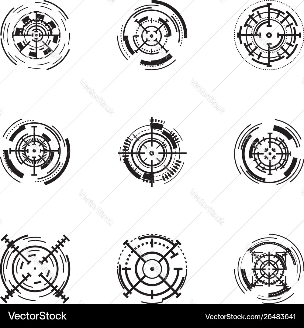 Target icon set simple style Target icon set simple style vector image