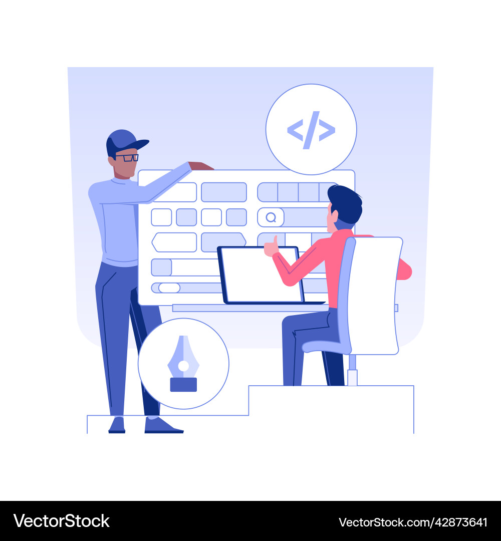 User interface kit isolated concept User interface kit isolated concept vector image