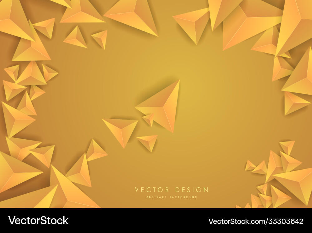 Abstract background with 3d triangles vector image