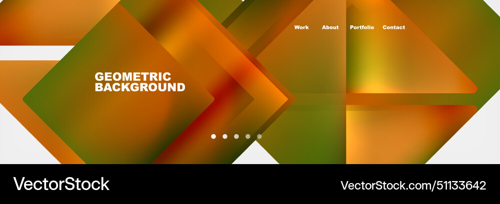 Artistic geometric pattern with orange and green Vector Image