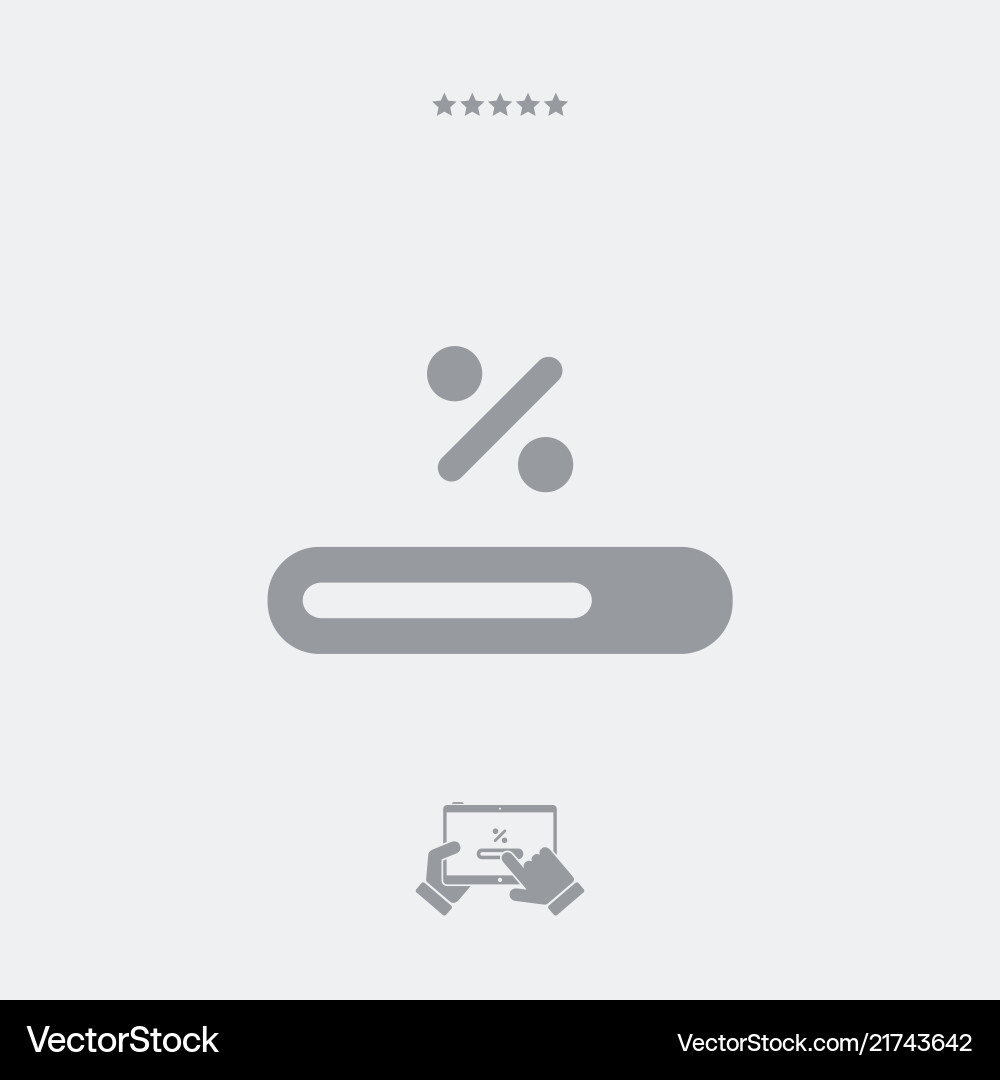 Bar progress computer icon Bar progress computer icon vector image