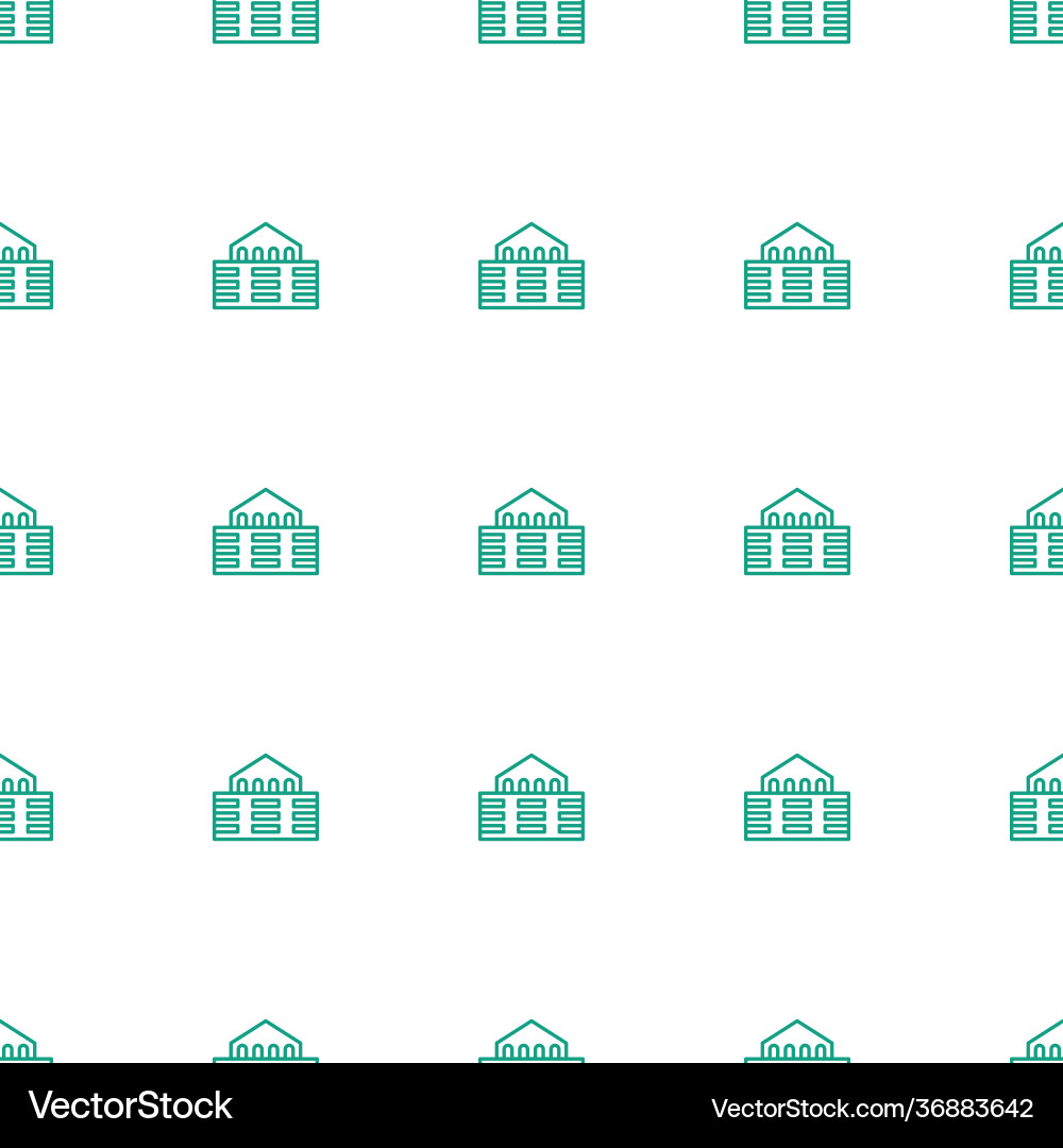 Building icon pattern seamless white background vector image