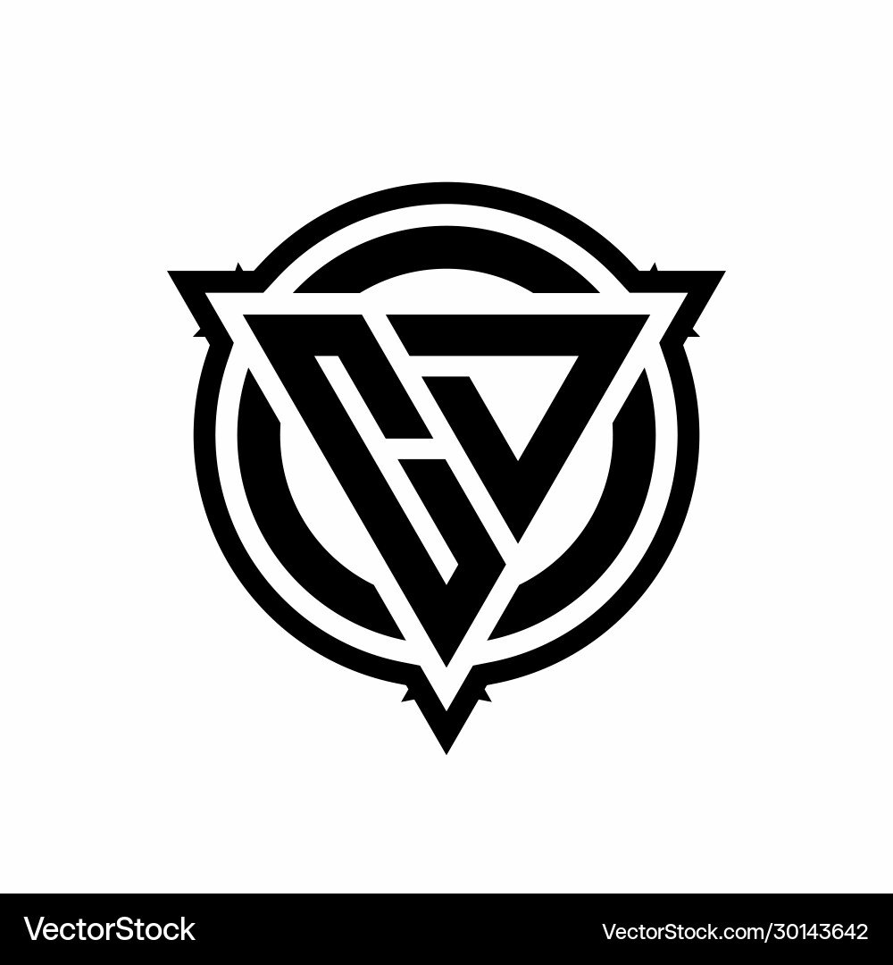 Cd logo with triangle shape and circle Cd logo with triangle shape and circle Vector Image