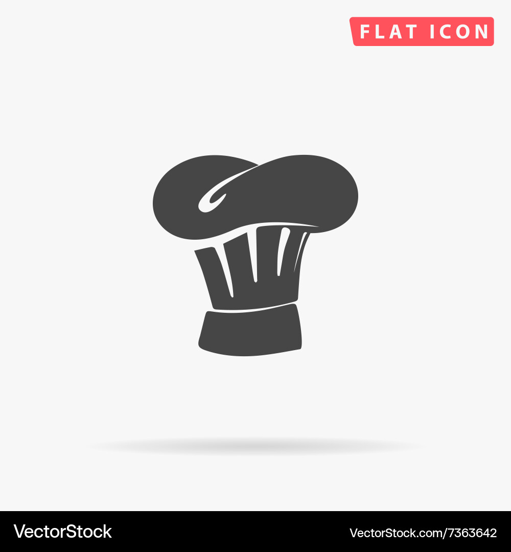 Chef cap simple flat icon Vector Image