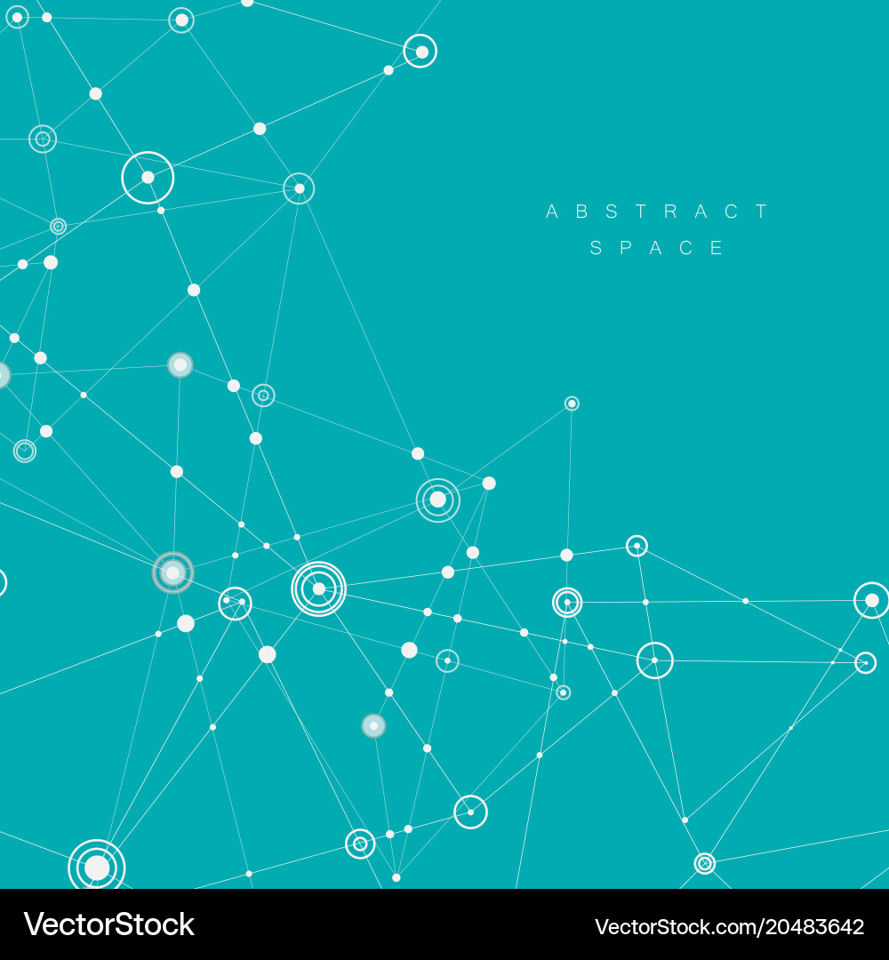 Connect low poly abstract background vector image