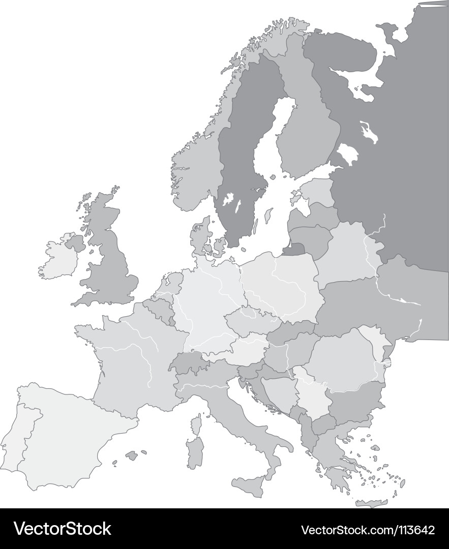 Europe map Royalty Free Vector Image - VectorStock