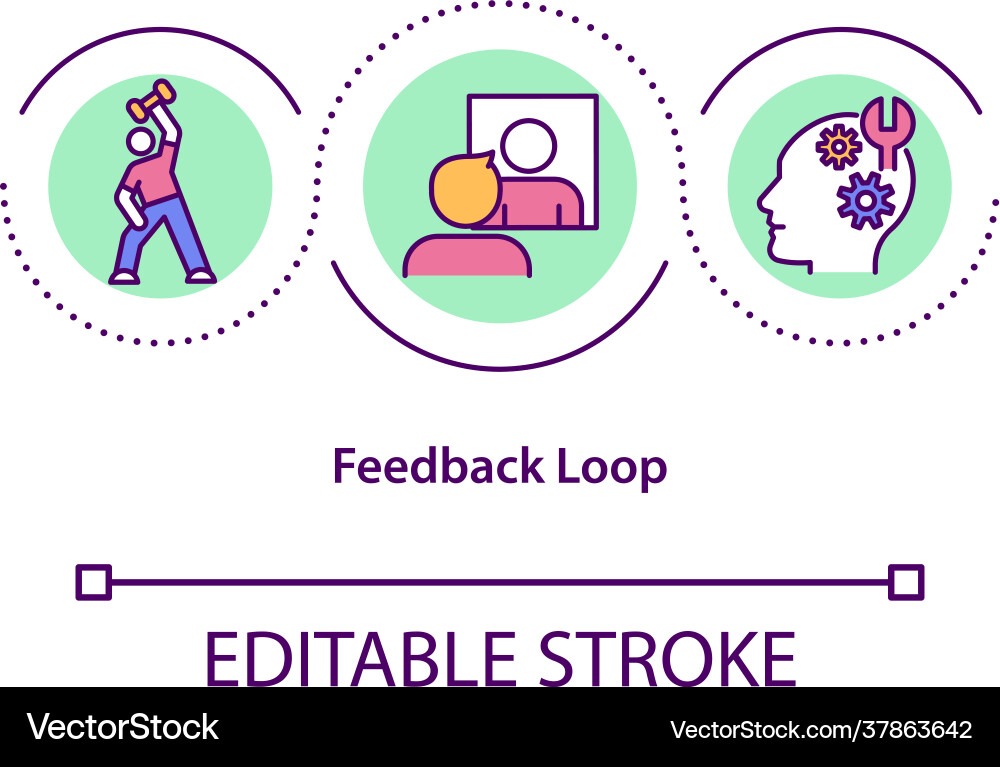 Feedback Loop Concept Icon vector image