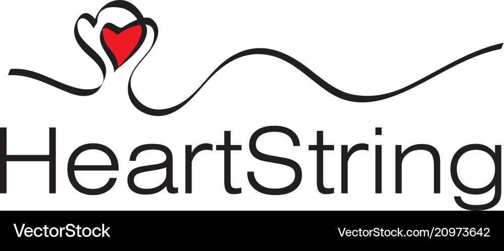Heart string Heart string vector image