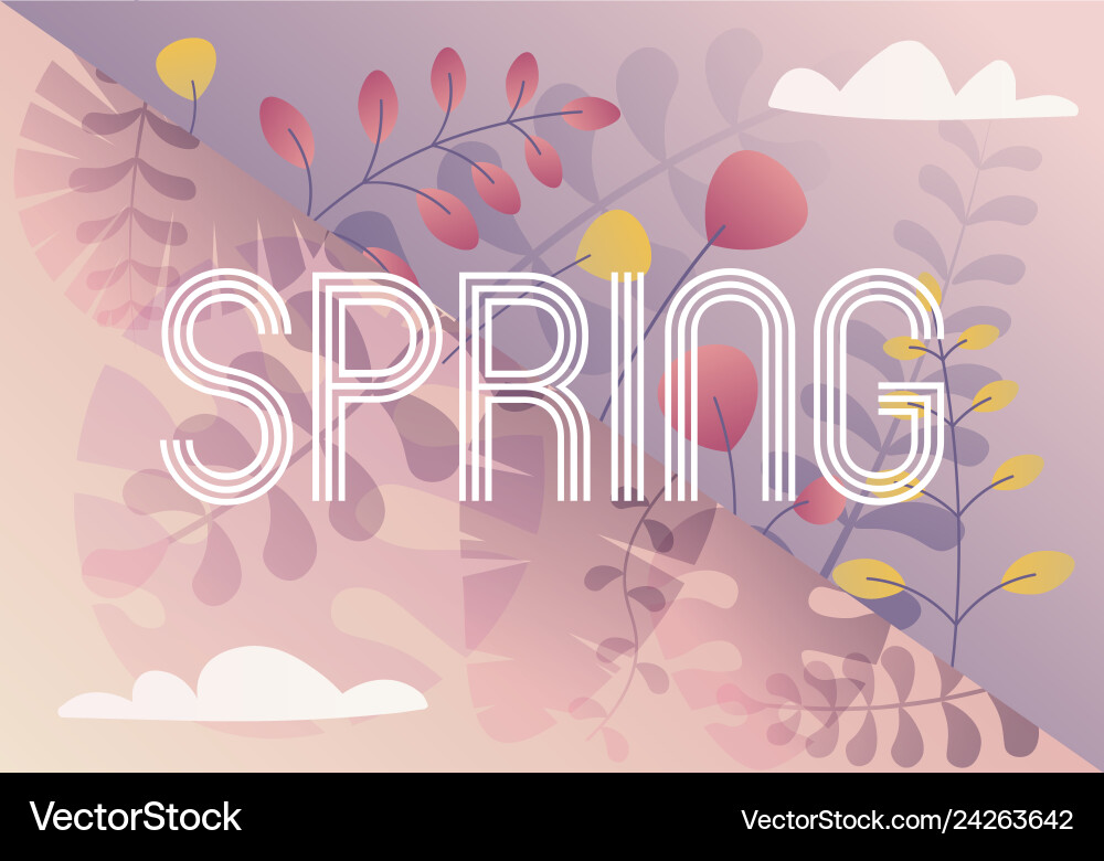 Hello spring card Hello spring card vector image