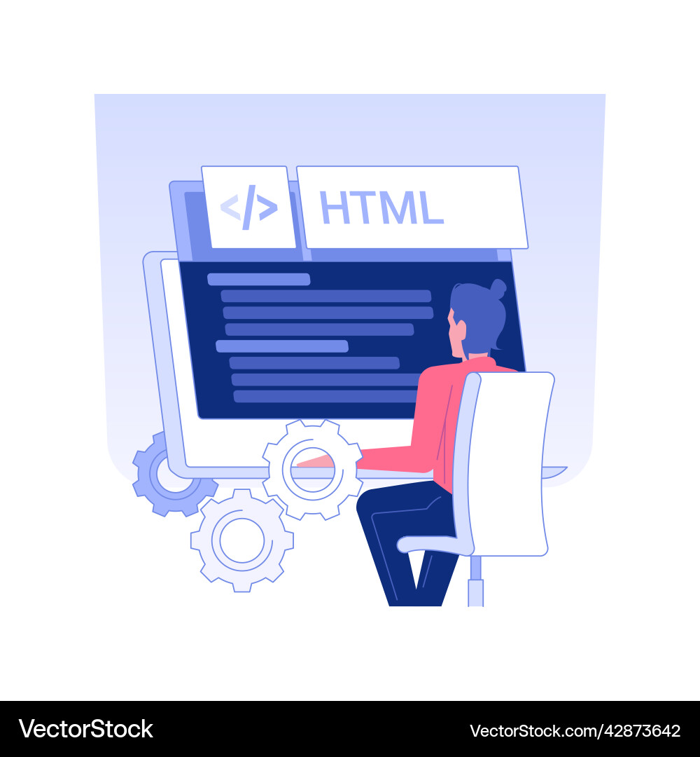 HTML Coding Concept vector image