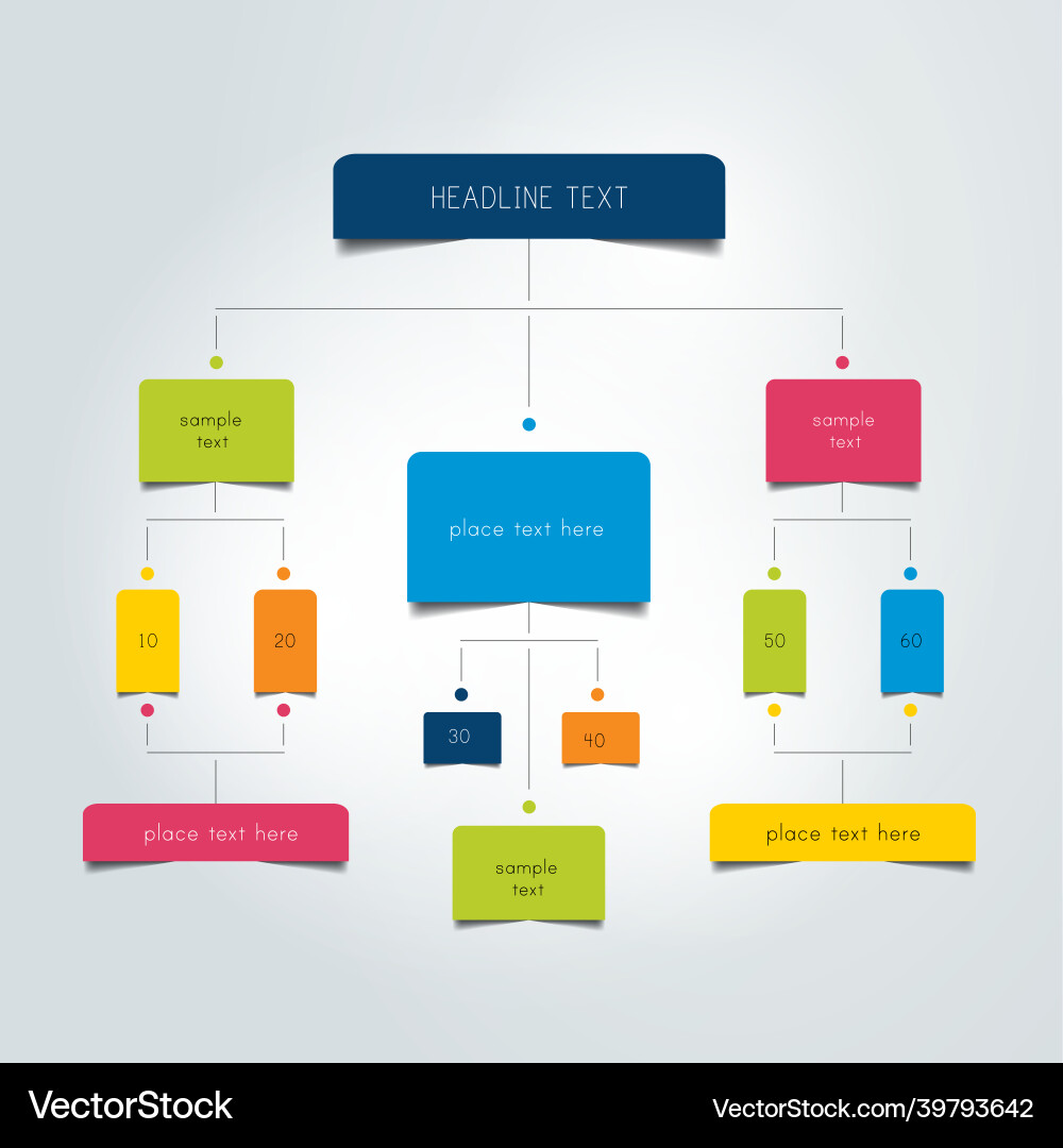 Infographics flowchart colored shadows scheme Infographics flowchart colored shadows scheme vector image