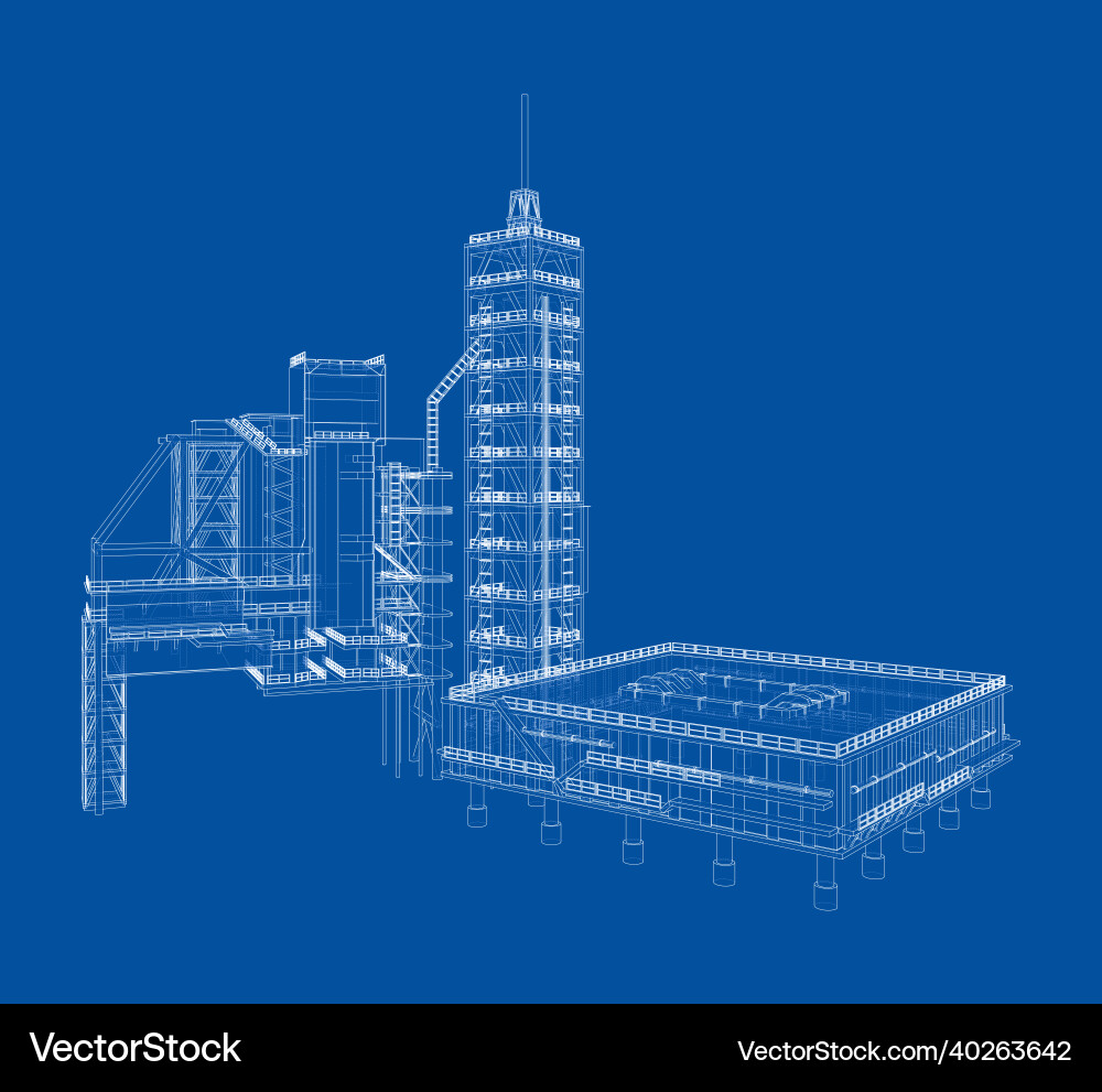Launch pad whithout space rocket Launch pad whithout space rocket vector image