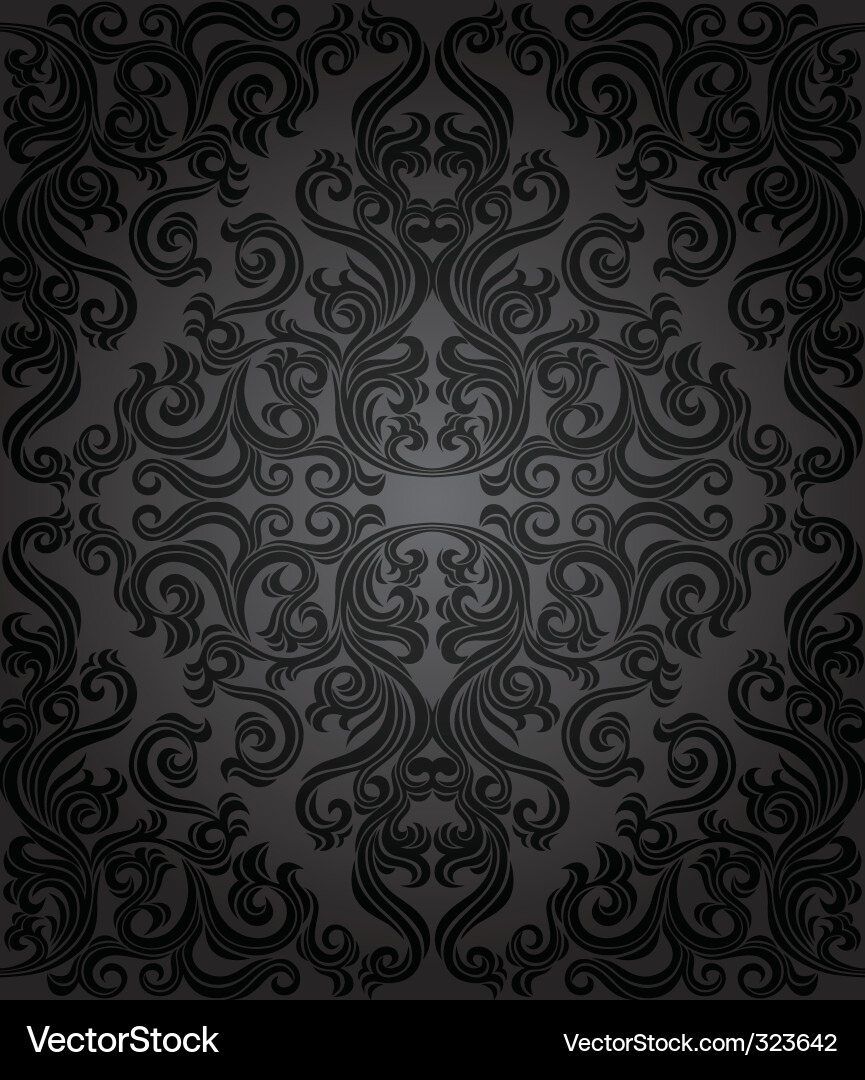 Ornate Floral Swirl Pattern Vector Image